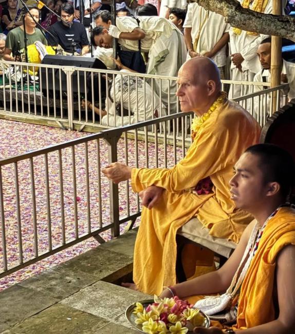 Chandan Yatra boat festival at Sri Sri Radha Gopinath in INDONESIA